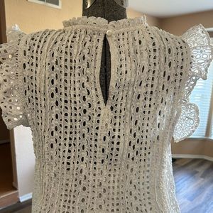 Madewell XL White eyelet dress with slip